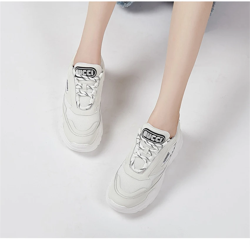 IGU/женские кроссовки; дышащая Летняя обувь из натуральной кожи; tenis feminino Caminhada; удобные Брендовые женские кроссовки для дам