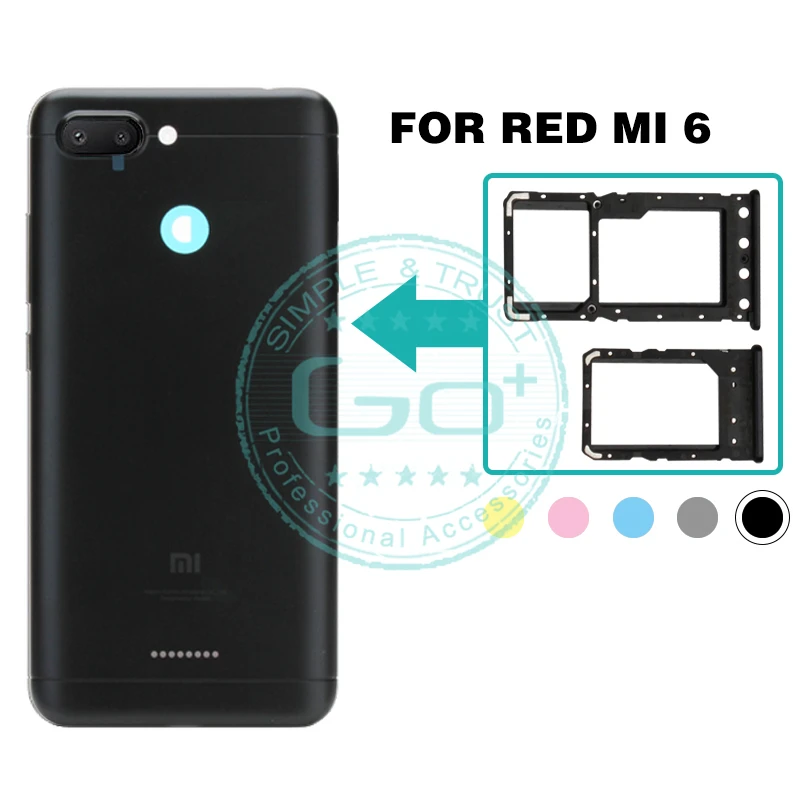 Для Xiaomi Redmi 6 двойной лоток со слотом для сим карты держатель Micro SIM + карт памяти SD