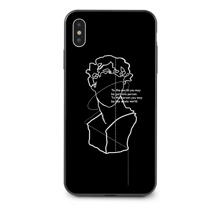David арт цветные чехлы для телефонов iphone X XS SR Max Мода Мона Лиза мягкая Вернуться ТПУ