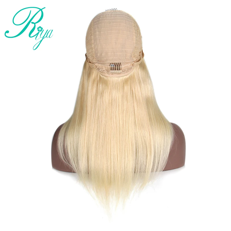 Riya Hair#613 блонд U часть парики шелковистые бразильские Remy человеческие волосы 2x4 открытие 130% или 150% плотность с волосами младенца Омбре парик