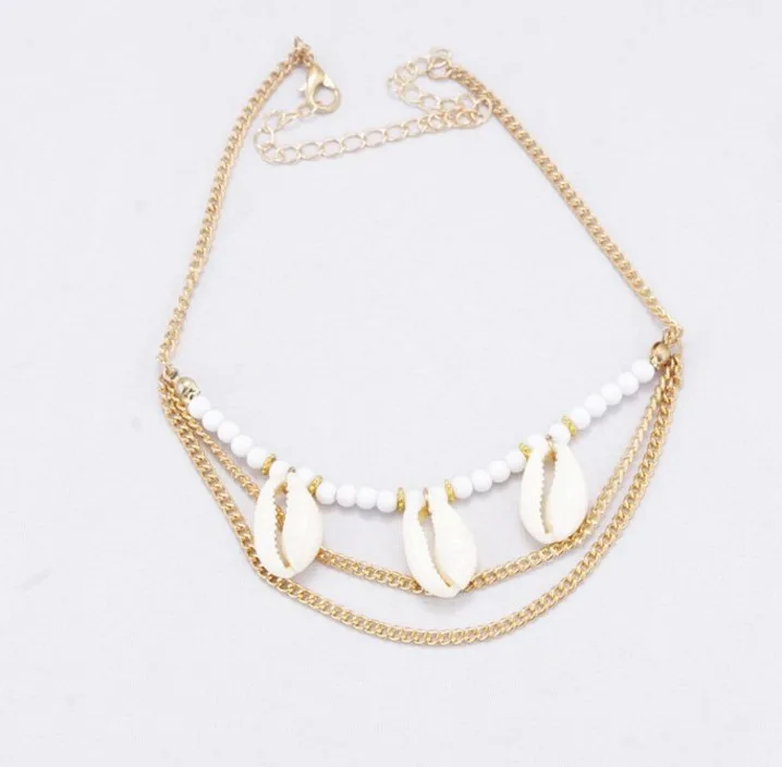 New Hot Simulated-pearl Shell Upper Arm Bracelet Armbanden Slave Harness Tassels Chain Gold Silver Cuff Armlet | Украшения и