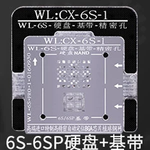 WL hdd инструмент для ремонта iphone 5 5s 6 6s 7 8 XS MAX Plus NAND процессор BGA reball жестяная сетка HDD Baseband трафарет отличная ремонтная база - Цвет: 6s 6sp Baseband