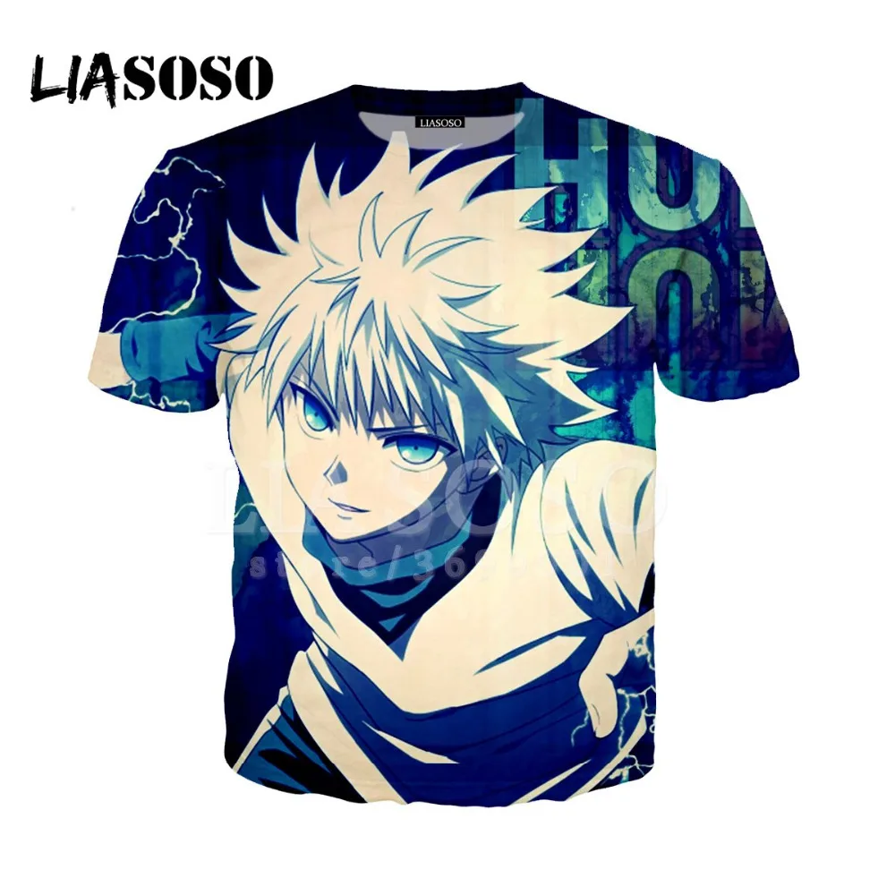 LIASOSO 2018 3D принт Женская и мужская обувь для косплея Аниме Hunter x футболка с
