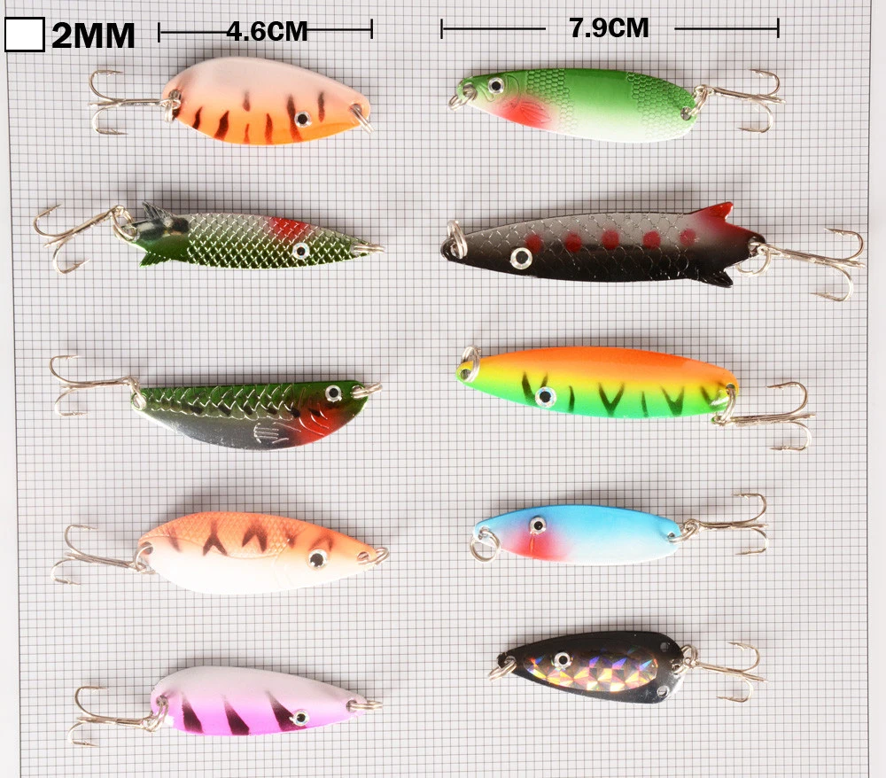 30 шт./лот рыболовная приманка искусственная в виде ложки смешанные металлические