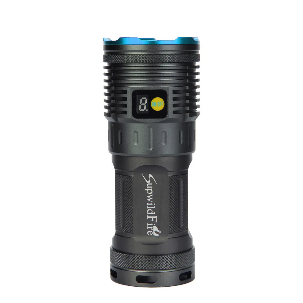 Supwildfire 18 x XM-L T6 светодиодный Мощность цифровой Дисплей Охота фонарик светодиодный фонарик лиходарка ручной Linterna Фонарик светодиодный налобный фонарь