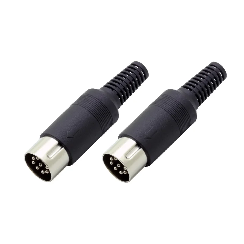 1 шт. 8Pin DIN папа припой разъем с пластиковой ручкой пайки кабели DIY|Соединители| |