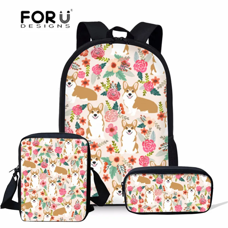 Школьный рюкзак FORUDESIGNS для девочек подростков милый детский Ранец с цветочным