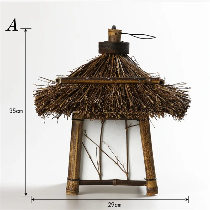 Пасторальный стиль подвесные светильники лампа бамбук e27 китайский/японский