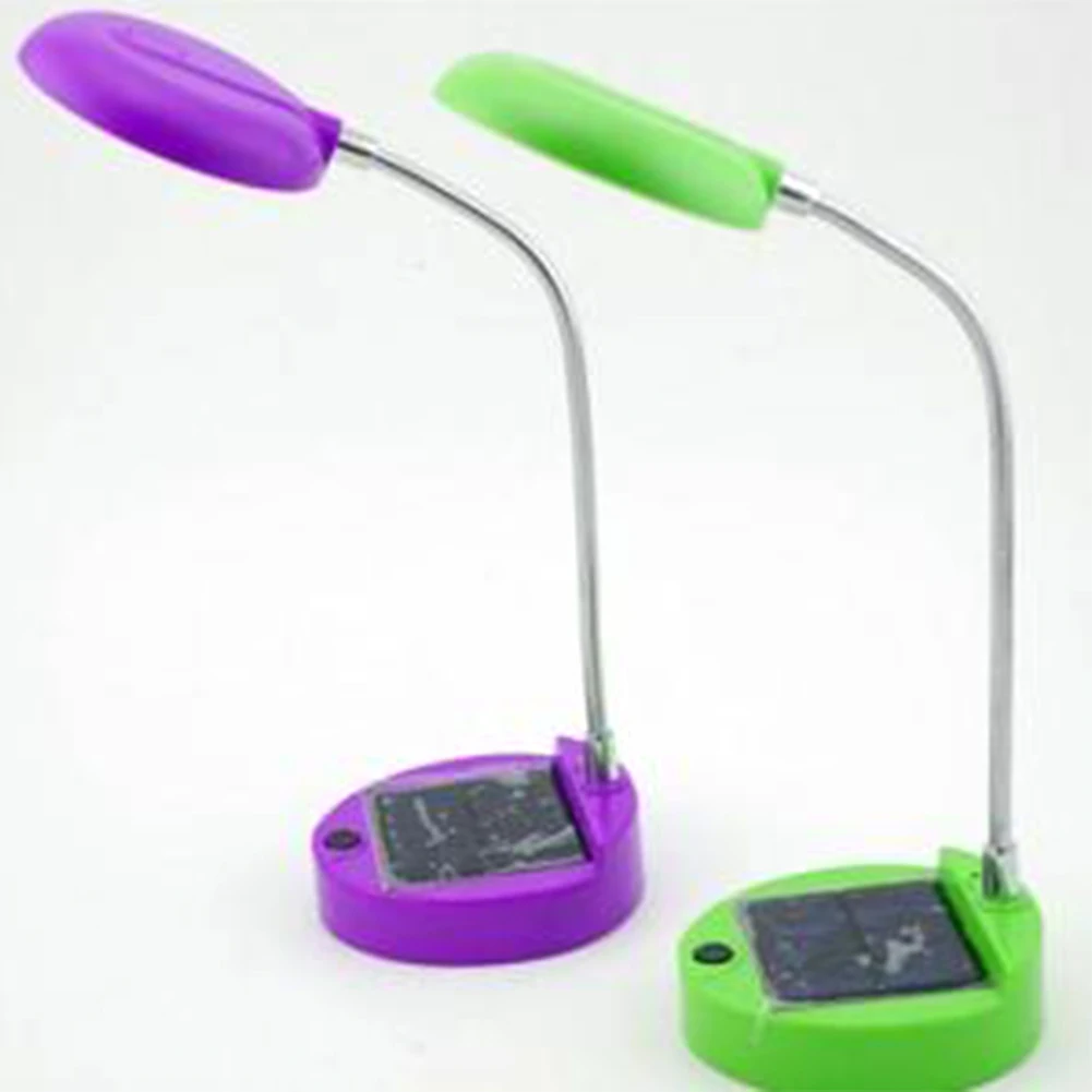 8LED мини настольная яркая настольная лампа для дома износостойкая Регулируемая гусиная шея на солнечных батареях энергосберегающая домашняя USB перезаряжаемая