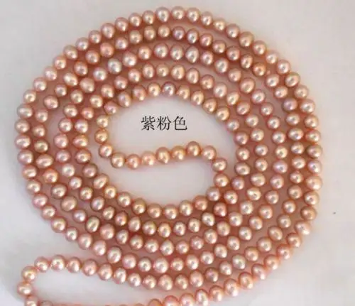 Hot selling free shipping******* elegant7-8mmsouth sea round lavender pearl necklace 38inch | Украшения и аксессуары