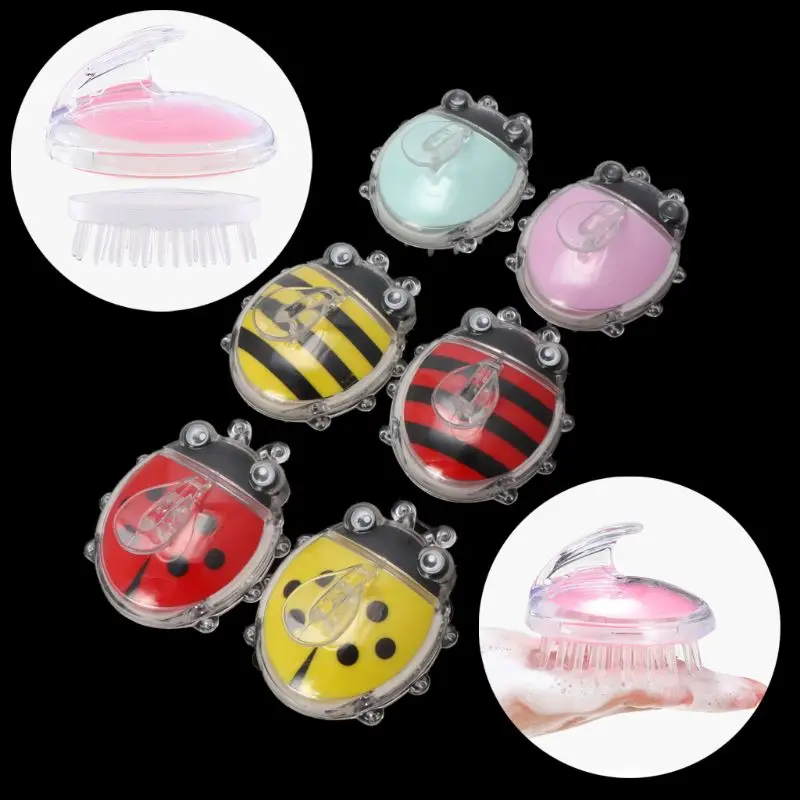 1Pcs Spa Hair Brush Silicone Baby Wide Tooth Comb Baby Care Comb Scalp Massage Slimming Soft Brush Head Body Massage