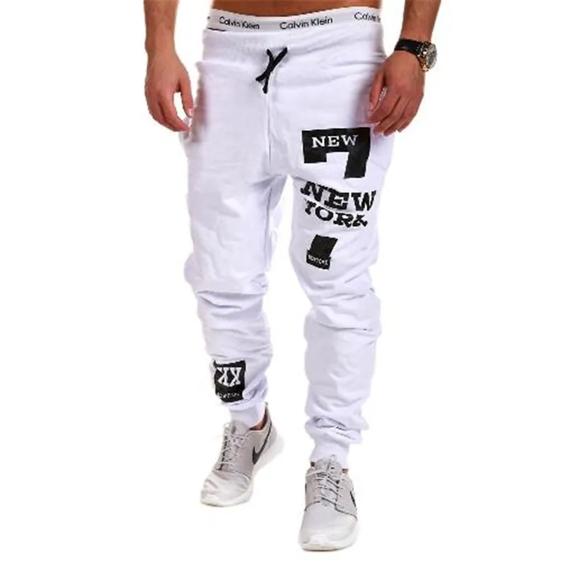 2016 Весна Осень 3 цвета M-XXL Мужчины Sportpants Пик Бодибилдинг Штаны Центр Вперед Брюк