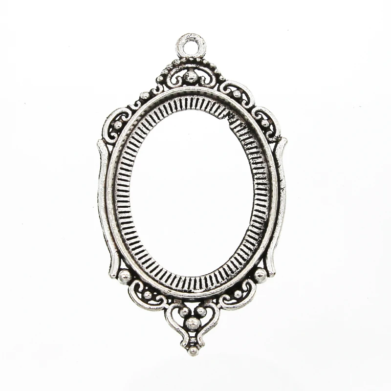 6PCS 30*40mm Pendant Oval Antique Bronze Gold Plated Cameo Convex Base Inlay Tray DIY Jewelry | Украшения и аксессуары
