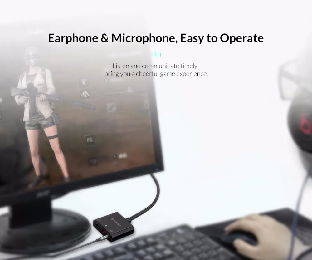 ORICO USB внешняя звуковая карта USB для наушников аудио интерфейс адаптер для Windows/Mac/Linux микрофон звуковая карта