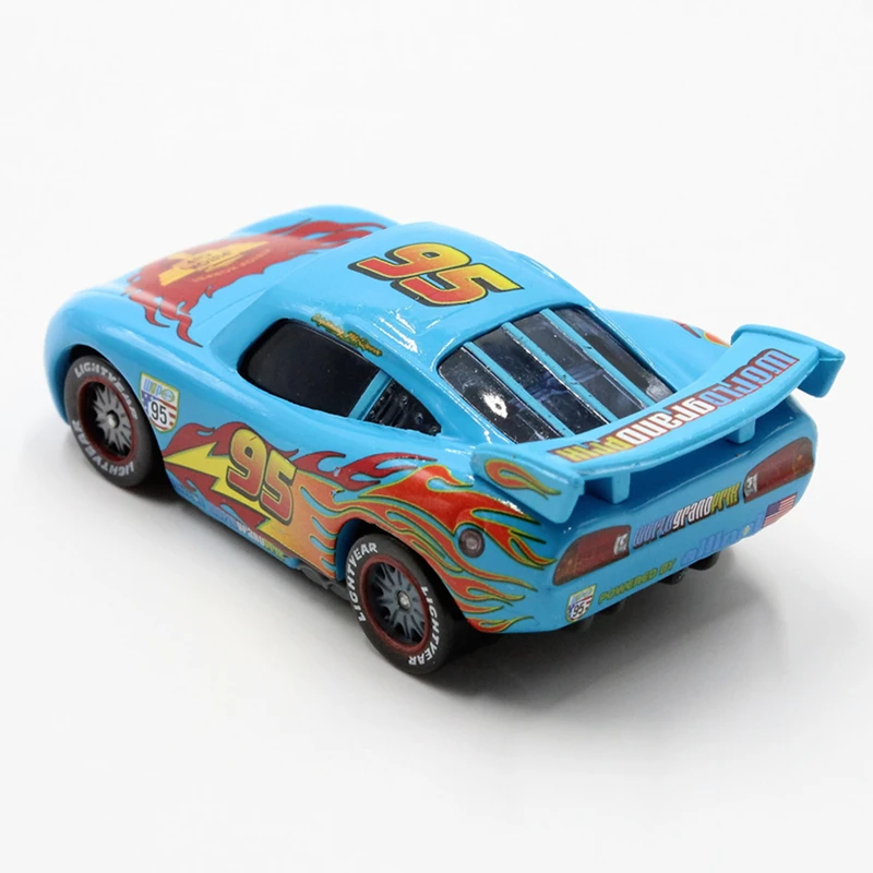 Disney Pixar Машинки Синий поршневые Кубка Lightning McQueen Diecast металлические милый