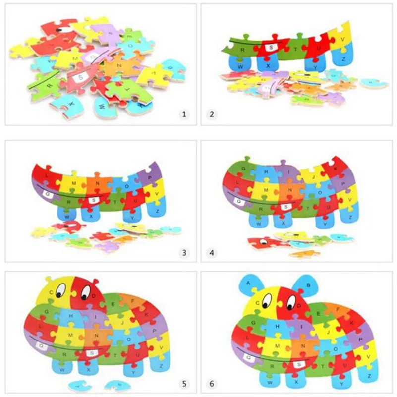 Wooden Animal Jigsaw Letter Blocks Kid toy Fruit/Animal/Life educational for baby A1 | Игрушки и хобби