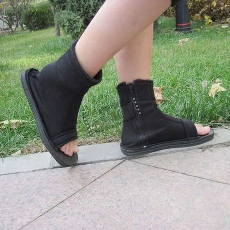 Черная Женская пляжная обувь в голубом цвете парусиновые ботинки женская bota