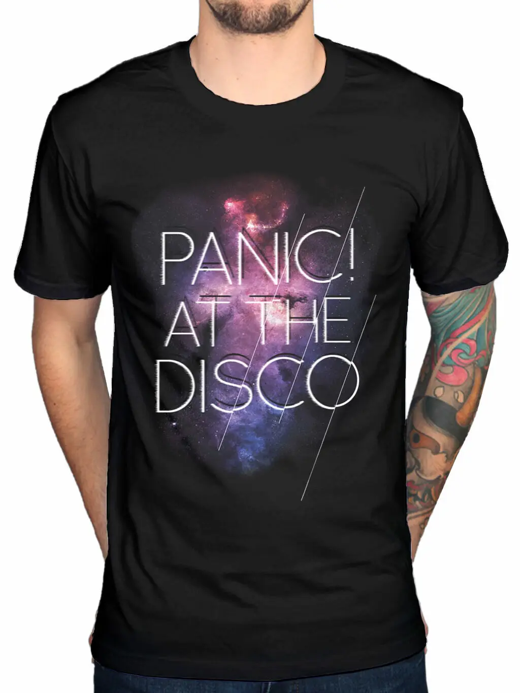Официальная тревога на дискотеке космическая футболка PATD Panic! Живите в Chicago Pretty