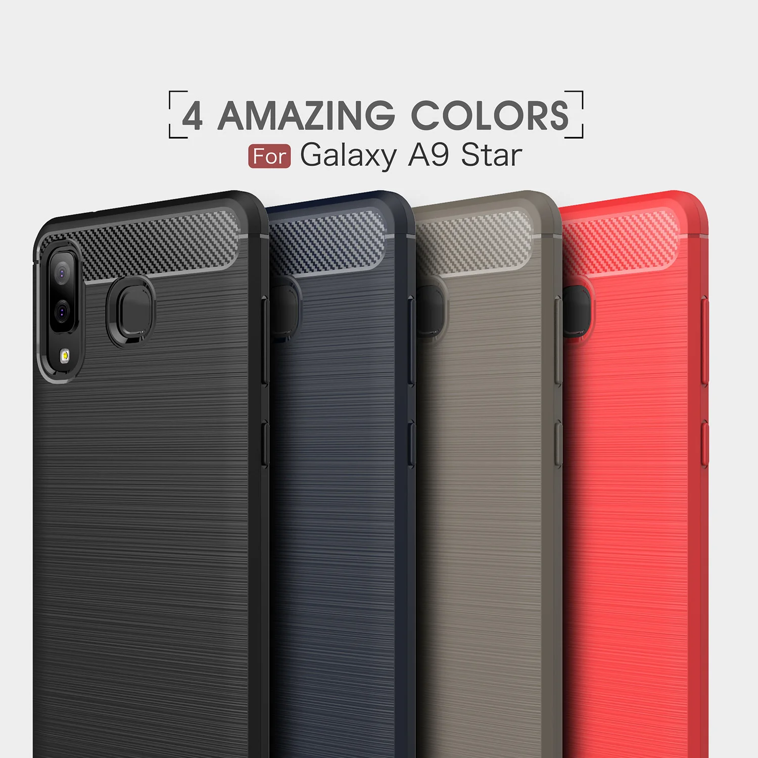 

For Samsung Galaxy A8 Star Case For Samsung A8 Star Rugged Armor Soft Rubber TPU Cover For Samsung Galaxy A9 Star Case G8850 6.3
