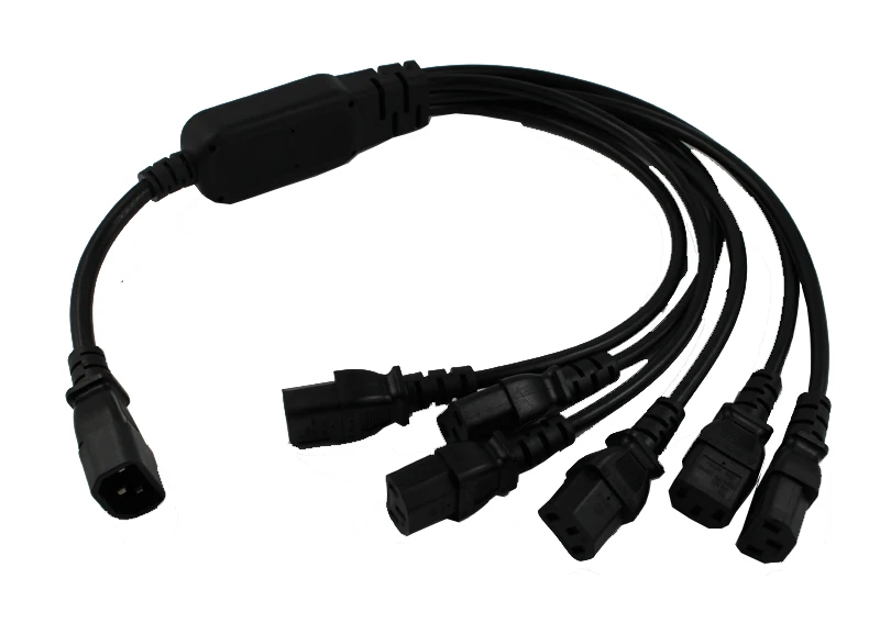 IEC 320 C14 штекер для 6XC13 Женский Y сплиттер шнур питания C14 до 6 x C13 250 В/10A шесть раз C13 удлинитель провод шнур питания