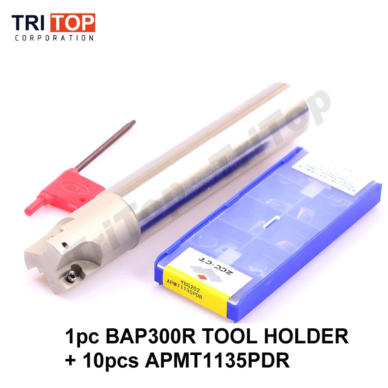 Держатель инструмента BAP 300R с 10 держателями инструментов APMT1135PDR торцевая фреза