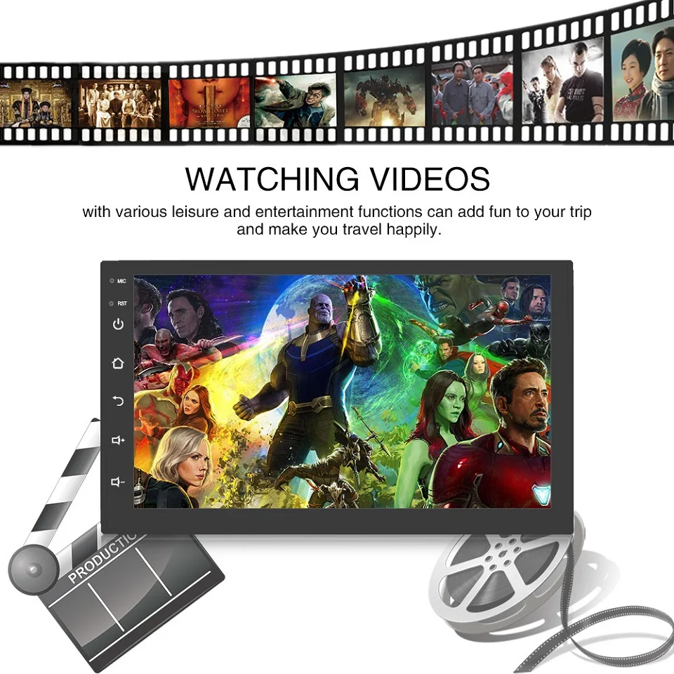 7 &quotAndroid универсальный автомобильный Радио мультимедийный плеер Bluetooth стерео