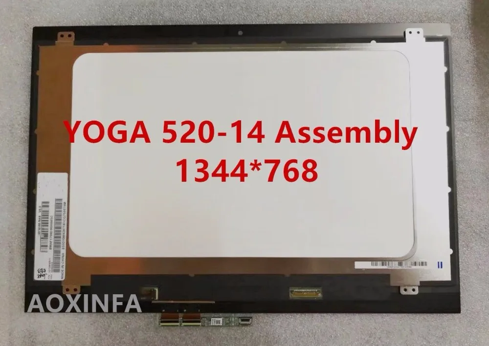 

Оригинальный Для Йоги 520-14 Йога 520 14 экран в сборе NT140WHM-N44 1366*768 ЖК-экран