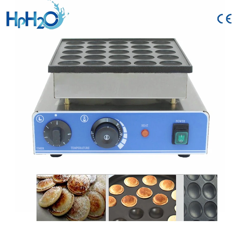 Одобренный CE 110 В/220 В коммерческий блинница Dorayaki с 25 отверстиями, мини блинная машина, чугунная сковорода с 25 ямочками