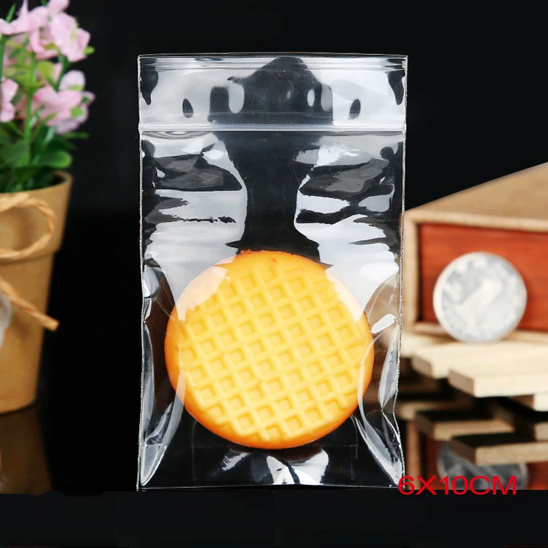 6x10cm Thick 0.12mm Jewelry Ziplock Bags Self Sealing 500pcs/lot Plastic Transparent PE Highly | Украшения и аксессуары