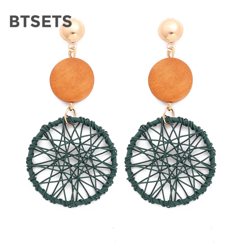 Новые большие серьги в виде большого круга женские с подвеской кольца много