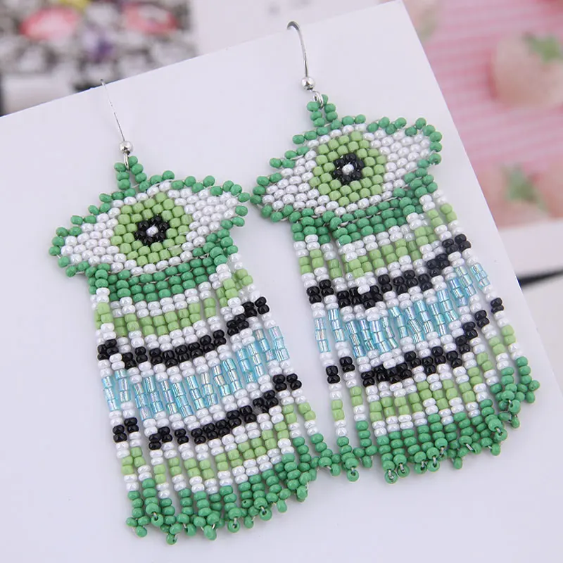 Новые модные ювелирные изделия Boho серьги с кисточками из бисера женские богемные длинные кисточки с бахромой женские подарки - Окраска металла: color 2