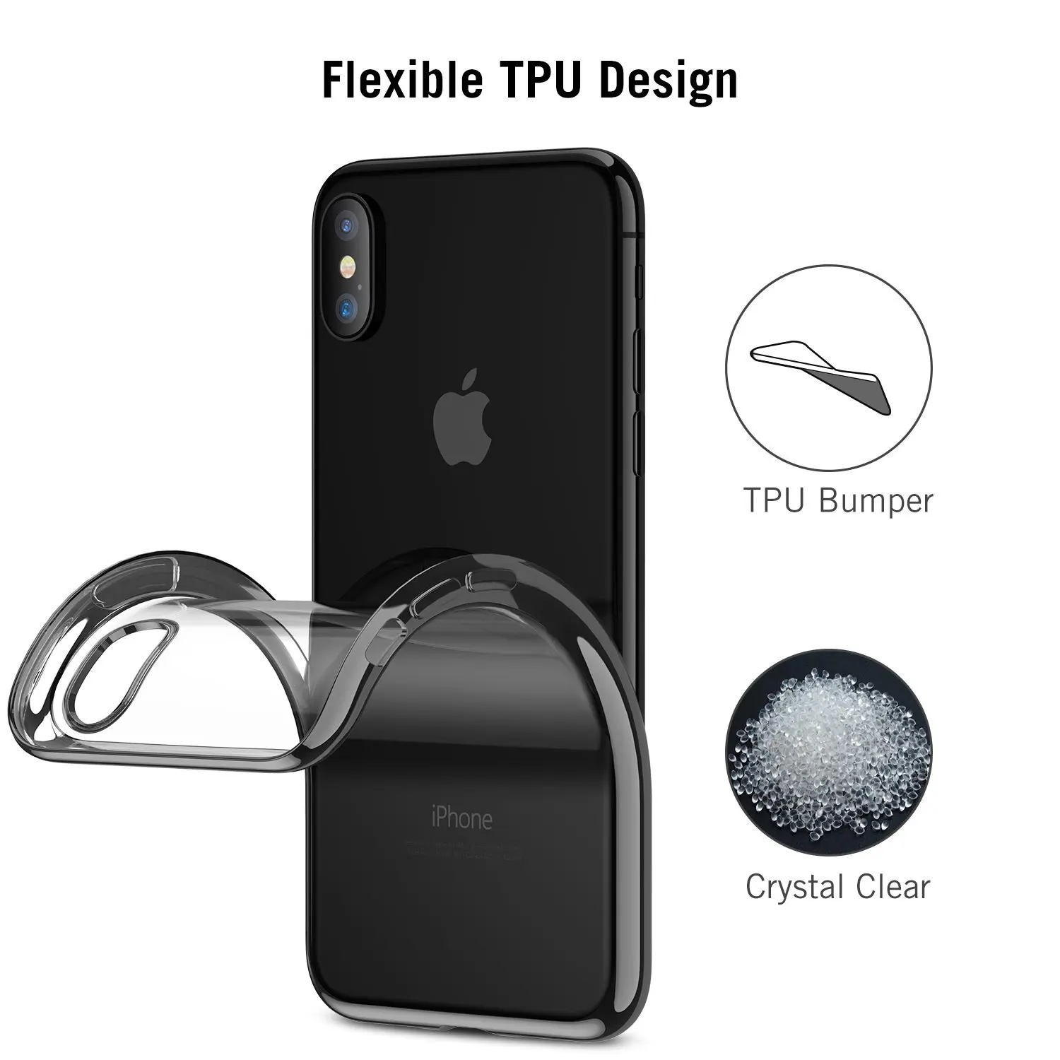Для IPhone X 8 7 6 6s Plus чехол 10 прозрачный тонкий защитный покрытие премиум гибкий