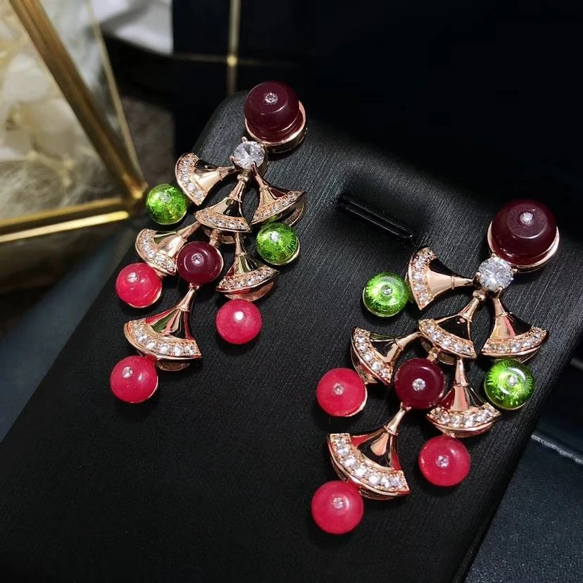 Женские Висячие серьги boucle d'oreille роскошные Брендовые вечерние с фианитами и
