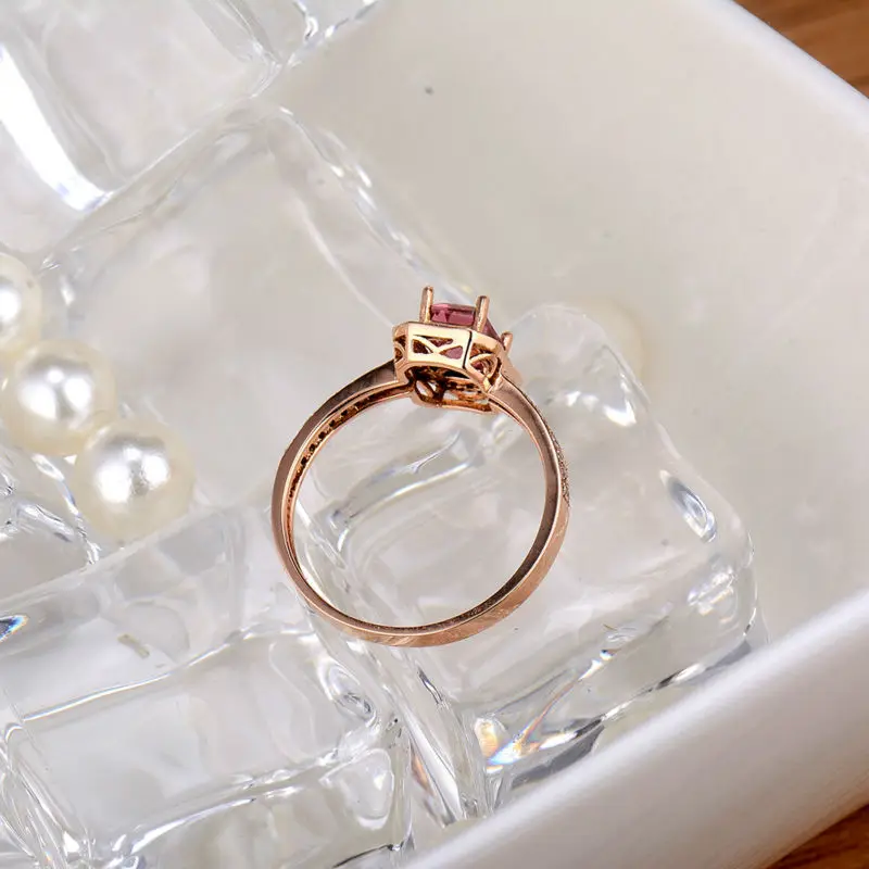 Женское кольцо с натуральным турмалином 4 Х6 мм | Украшения и аксессуары