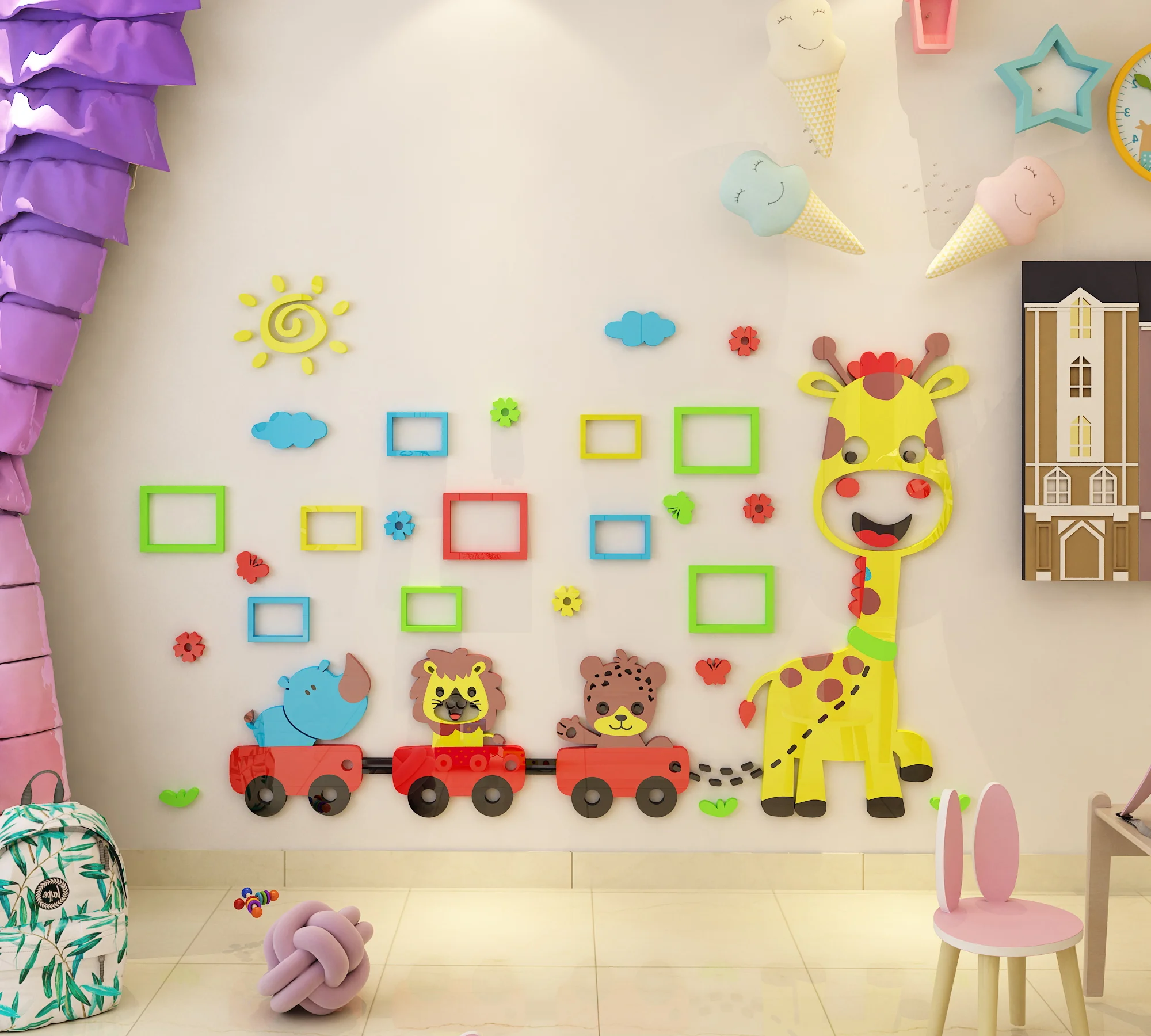 Фотоальбом акриловая 3D Трехмерная настенная наклейка украшение для детской