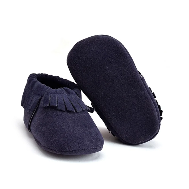 Bebes/мокасины из искусственной замши для новорожденных мальчиков и девочек; Мягкие Мокасины; обувь для первых шагов с бахромой на мягкой нескользящей подошве; обувь для малышей