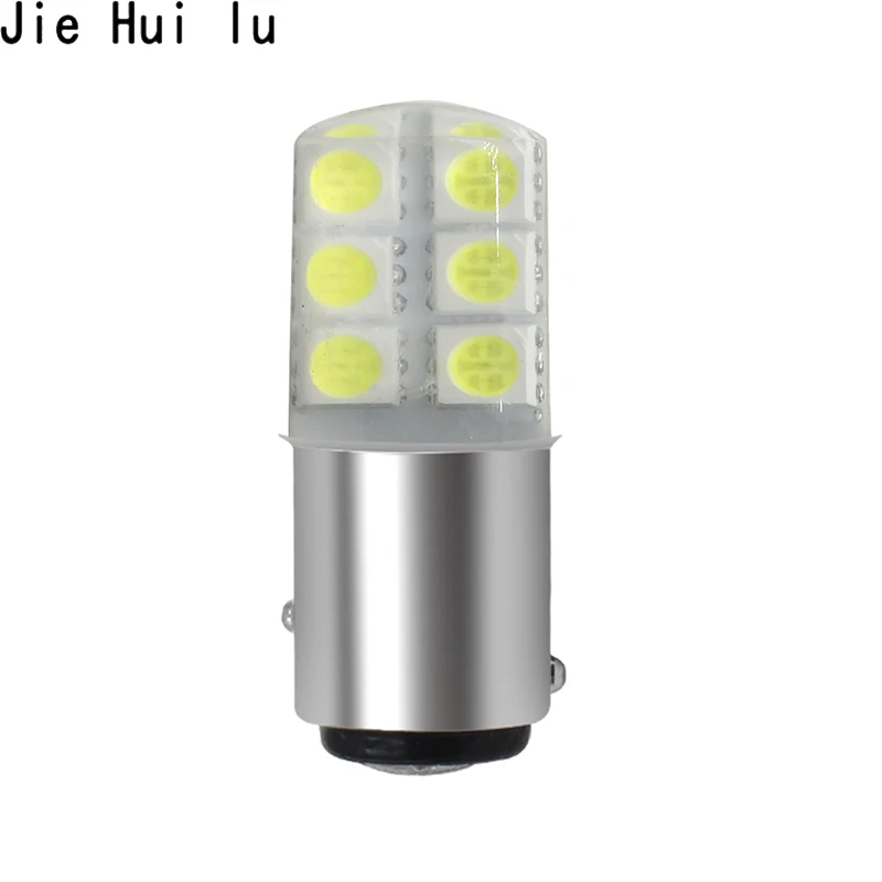 1X1157 1156 BAY15D P21/5 W 2W 2835 5050 SMD 12 Светодиодный светильник для автомобиля, белый, красный, желтый, сигнальный светильник, угловая силиконовая лампа для автомобиля Ba15s