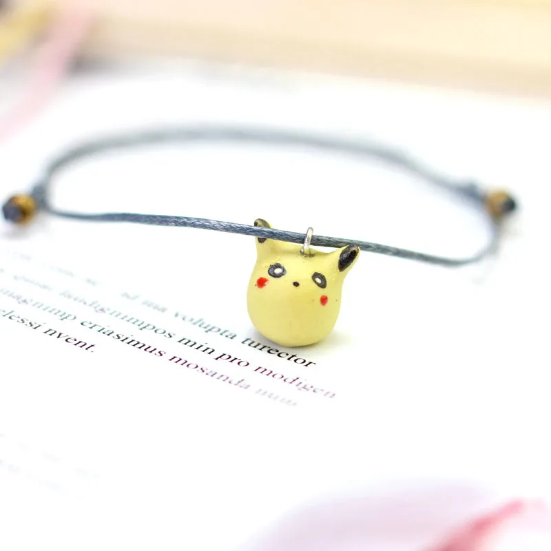 Fashion handmade hand-drawn cartoon weave ceramic bracelet monkey animal student small gift summer female jewelry | Украшения и