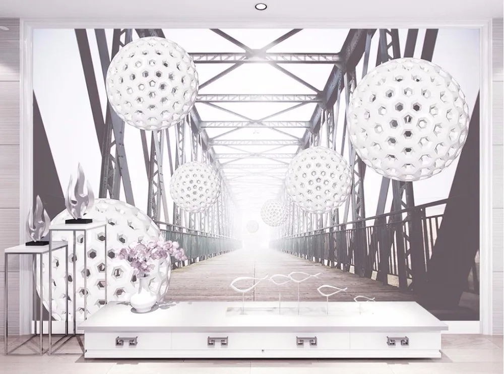 

3d stereoscopic wallpaper Sphere space landscape Decorative paintings wallpapers for living room bedroom Landscape TV background