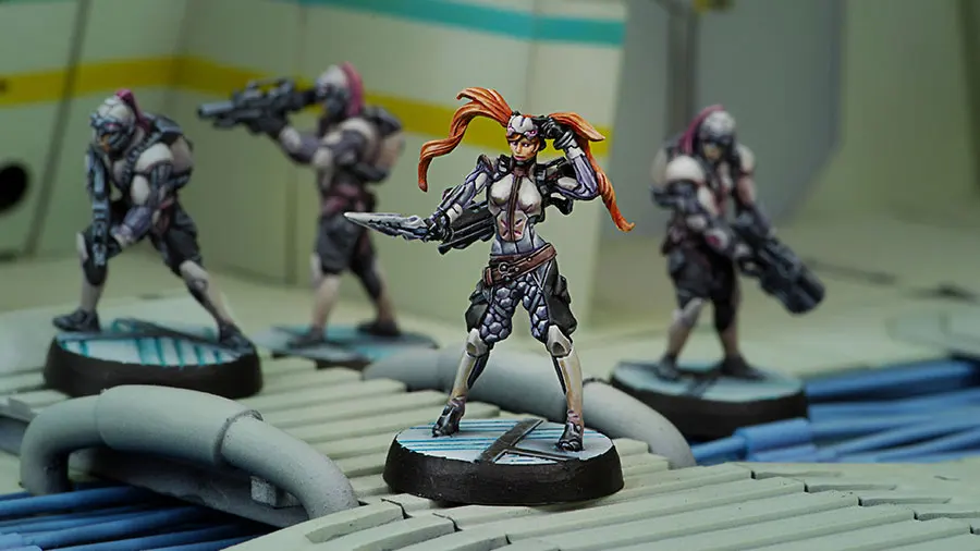 [Loong Way Miniatures] Corvus Belli Infinity 0440 NESAIE ALKe, horrant OFFICER 32 мм Металлические Миниатюрные