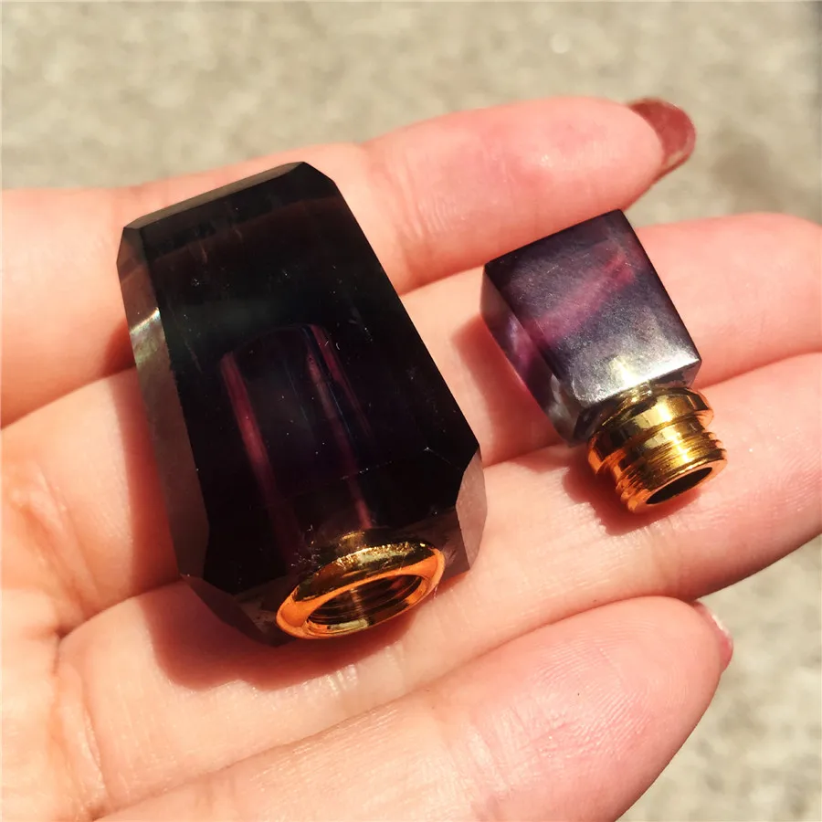 Beautiful colorful natural fluorite wishing bottle perfume necklace lanugo auspicious gift | Дом и сад