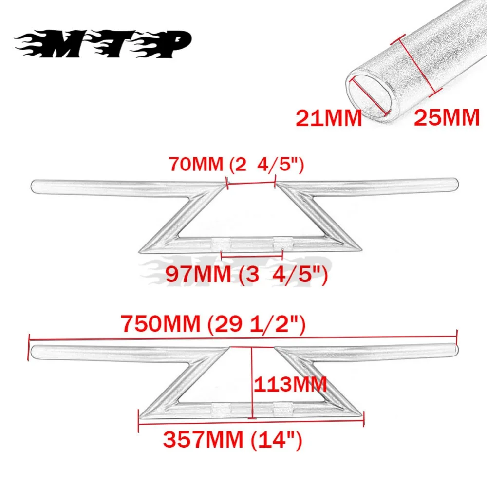 Поднятая тяга Z бар 7/8 &quot22 мм руль для Kawasaki KL600 KL650 KLR250 KLR650 KLX 110 125 250 300R Ninja 300 500 650 900R
