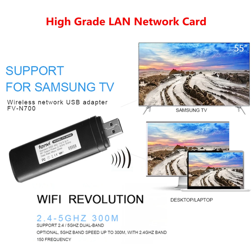 Двухдиапазонный 5G 300 Мбит/с Wifi WLAN Lan USB адаптер ноутбук Windows XP для samsung WIS12ABGNX WIS09ABGN