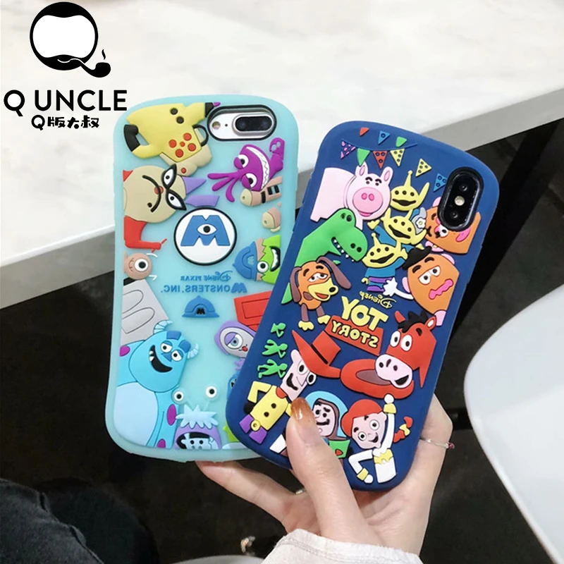 Q UNCLE 3D мультяшный силиконовый чехол для телефона iPhone 7 креативный Мягкий Apple XR XS MAX
