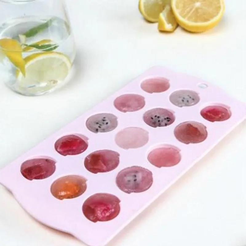 15 Grids Round Ball Shaped Ice Cube Silicone Mold Chocolate Pudding Mould Tray Fruit Cream Maker Kitchen Tools | Дом и сад