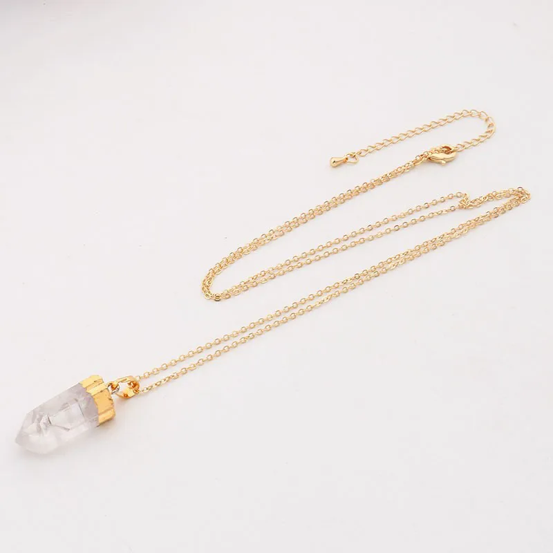 Бохо шикарная Подвеска из сырого кристалла шестиугольник рейки исцеляющая точка