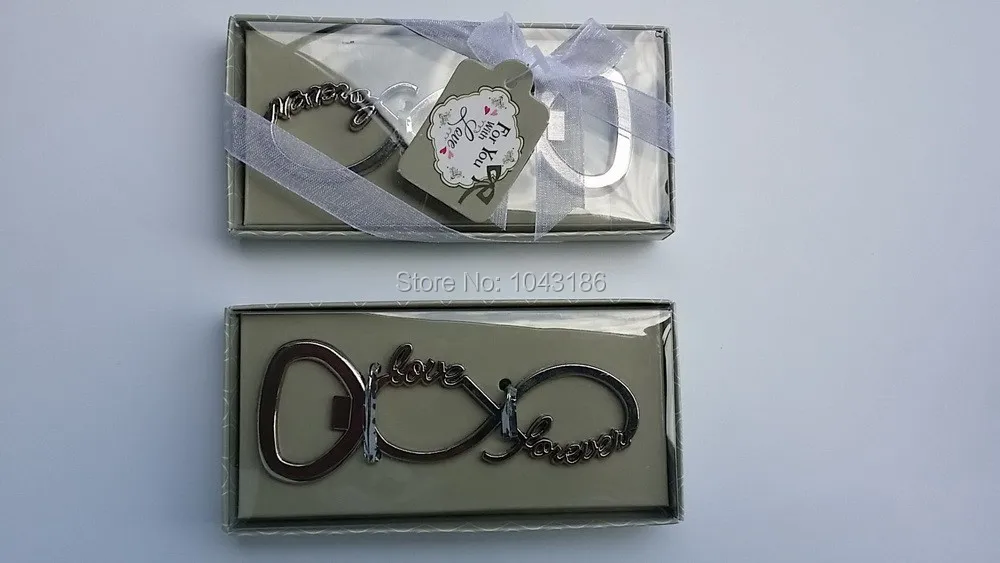 Новейшая хромированная открывалка для пивных бутылок forever love свадебные сувениры