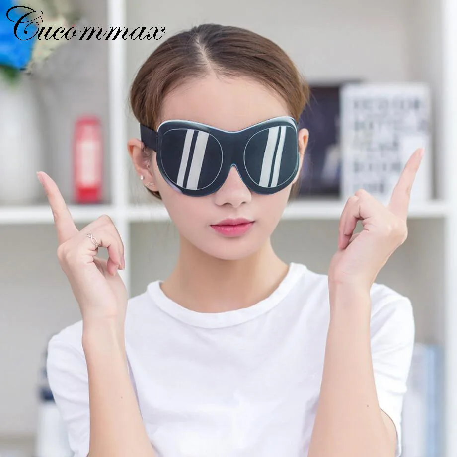 3D маска для сна Cucommax 1 шт. забавная черная повязка на глаза Sleeping MSK55|sleeping eye mask|sleep