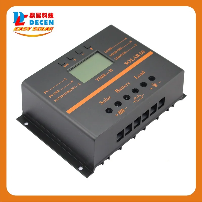 Солнечный 60A ЖК дисплей PV Панель Батарея Контроллер заряда 12 В 24 Системы домашние