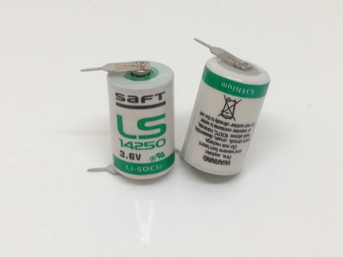

10 шт./лот новый оригинальный SAFT LS 14250 LS14250 1/2 AA 1/2AA 3,6 в 1250 мАч литиевая батарея ПЛК батареи с контактами